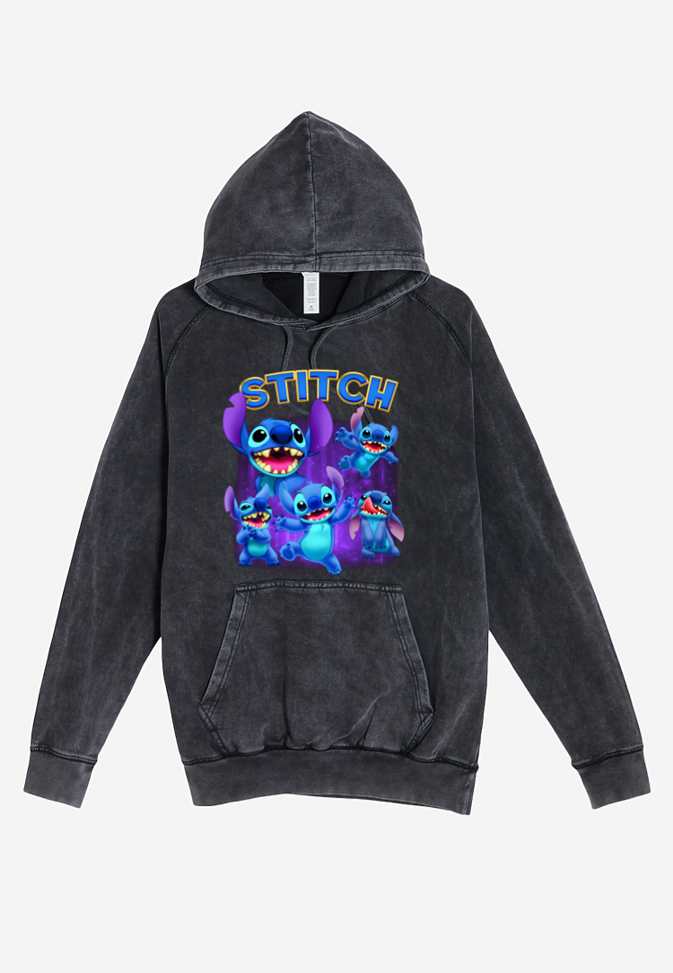 Blue Alien Vintage Hoodie