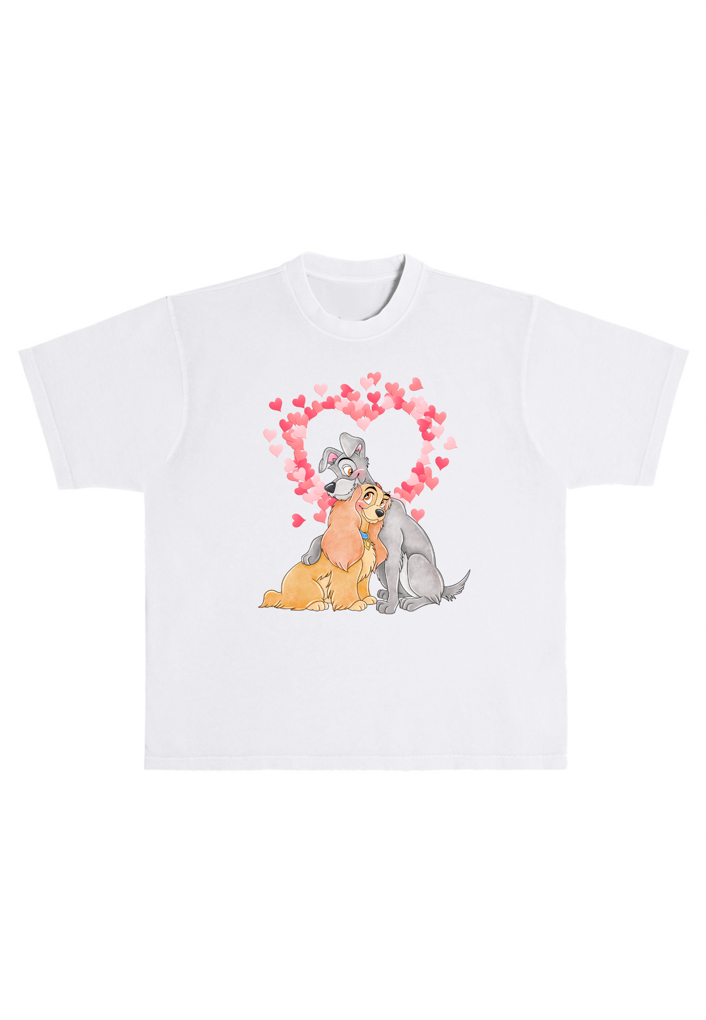 Pink Puppy Love Boxy Oversized Tee