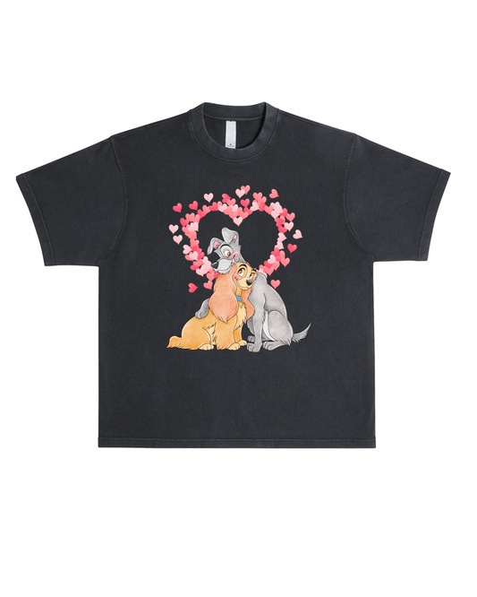 Pink Puppy Love Boxy Oversized Tee
