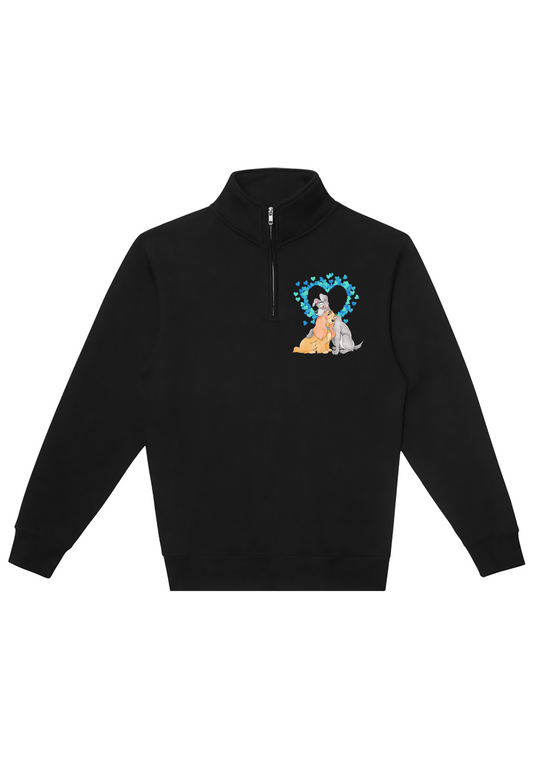 Blue Puppy Love Quarter Zip