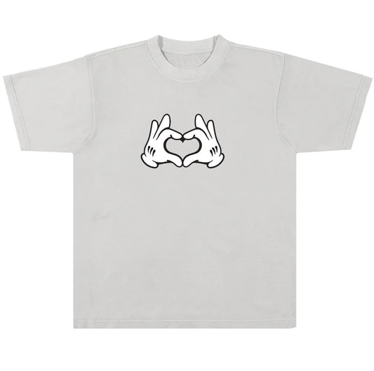 Hand Heart Boxy Oversized Tee