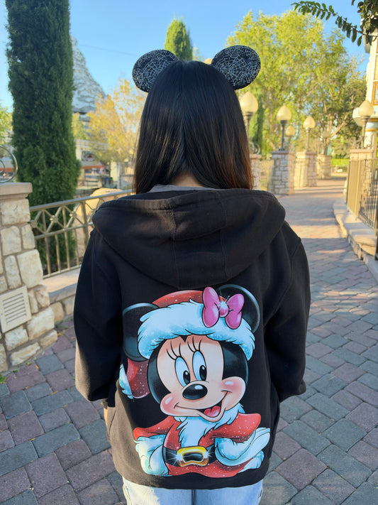 Holiday Minnie Zip Up Hoodie