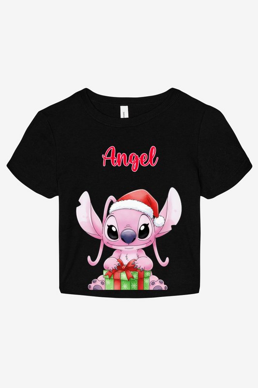 Holiday Pink Alien Baby Tee