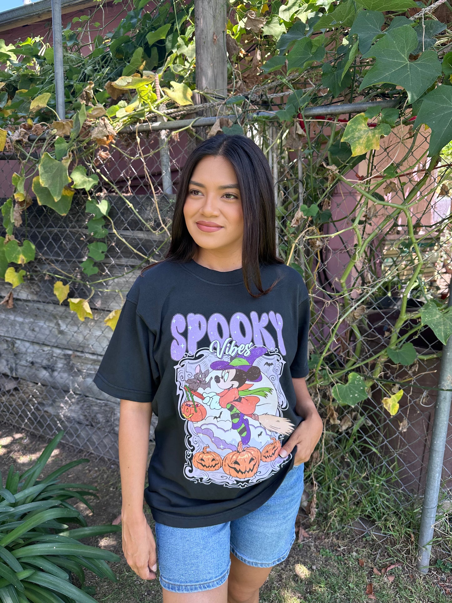 Spooky Minnie Boxy Oversized Tee